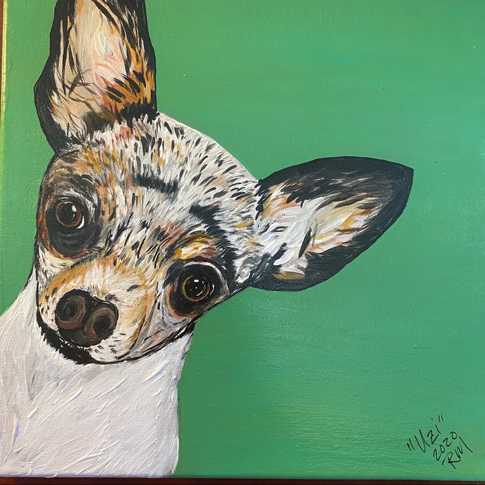 RIKKISRATPACK Custom painting of chihuahua